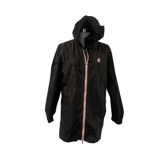 New K-way black nylon French Italian rainwear retail $287 M Unisex - Picture 2 of 7